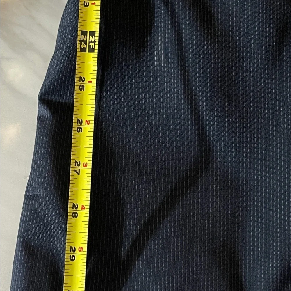 Caravelli Slim Black Pinstripe Blazer 40L Drop 6 Long Suit Jacket